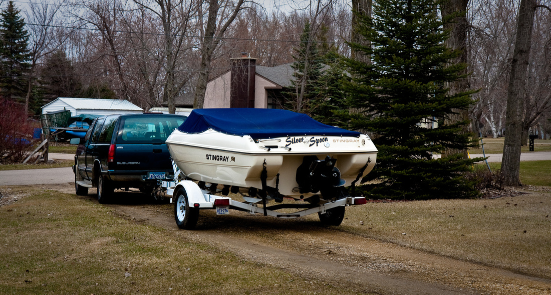 Picking up the boat!